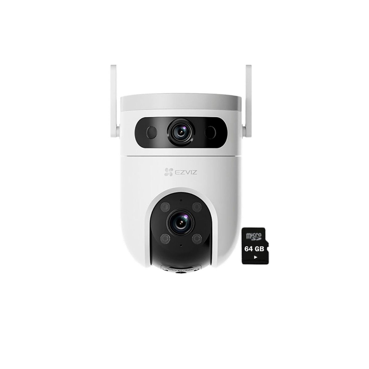 EZVIZ - Cámara de Seguridad Ezviz H9C 5Mp + 5Mp Binocular Wifi Exterior 360 + Sd 64Gb