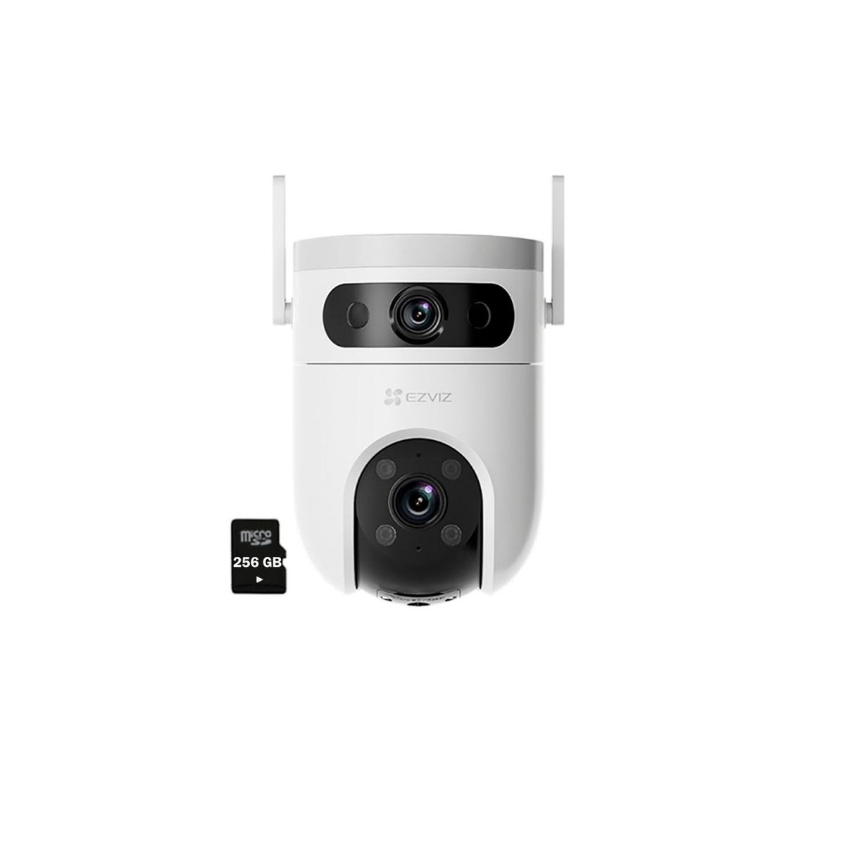 Ezviz - Cámara de Seguridad Ezviz H9C 3MP + 3MP Binocular Wi-Fi Exterior 360 + SD 256GB