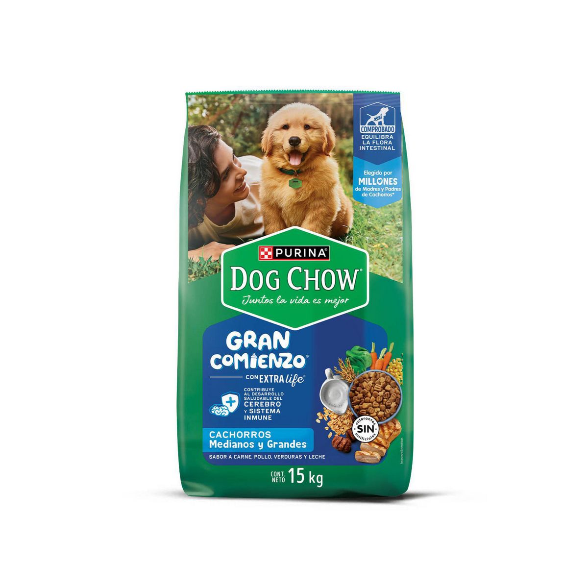 DOG CHOW - Gran Comienzo Cachorros Raza Mediana y Grande 15Kg