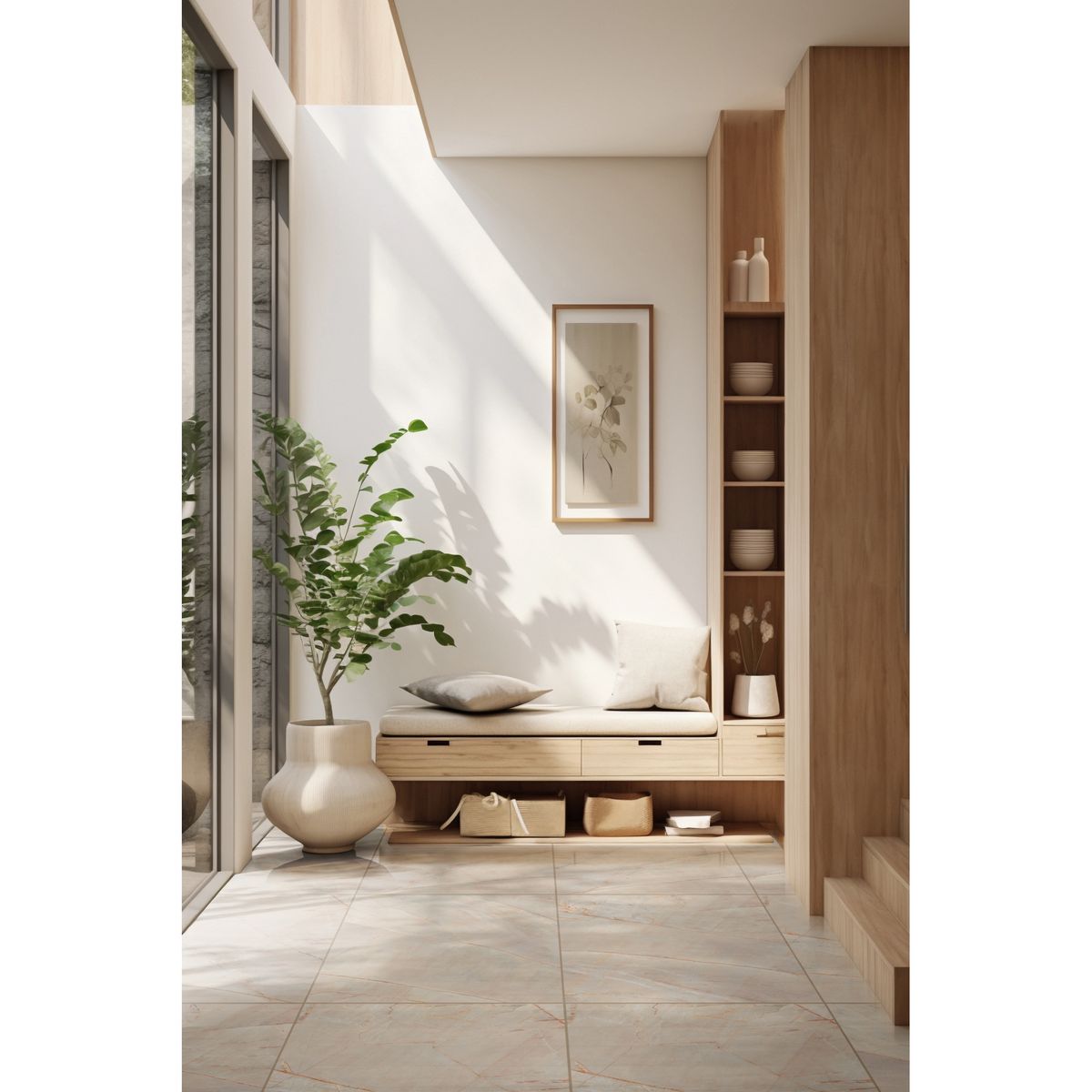 GALA - Ceramica Beige Marmolizado Gales 60x60cm 1.44m2
