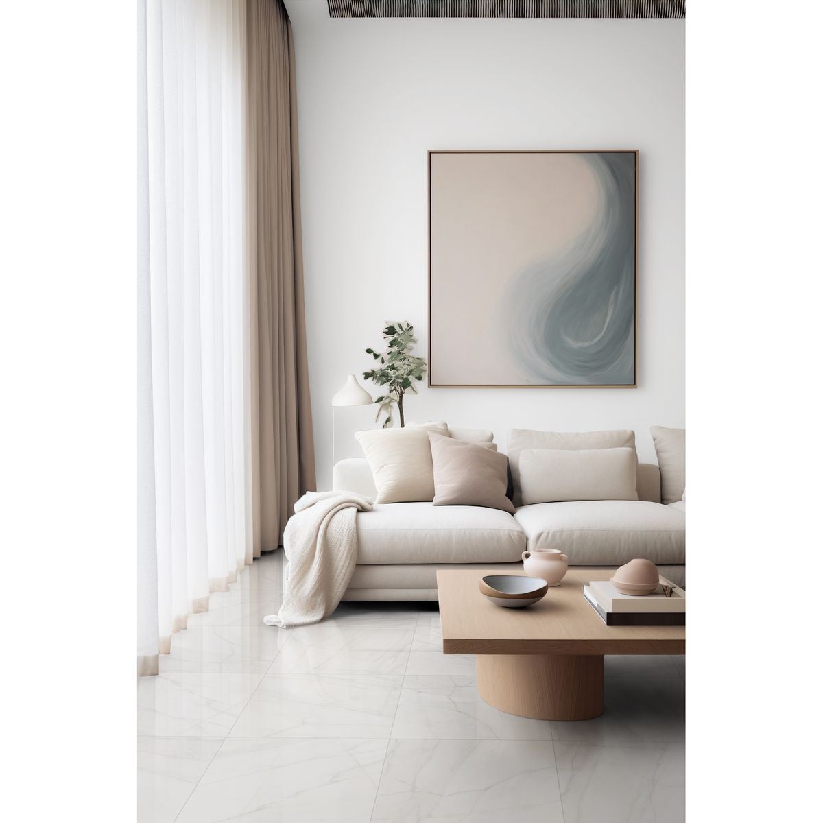 GALA - Cerámica Blanco Lyon 60x60 Marmoladas Alto brillo 1.44 m2