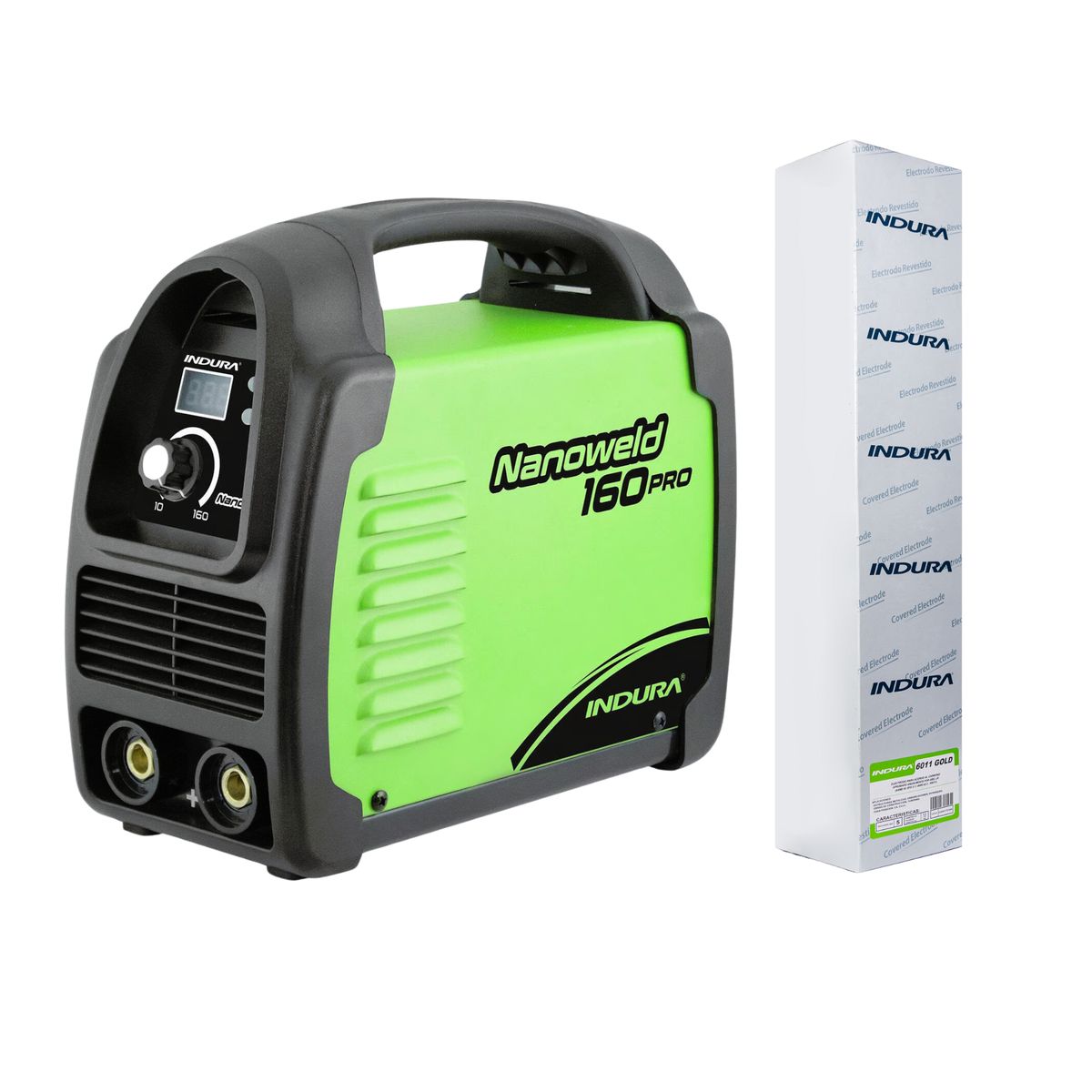 INDURA - Combo Soldadora Nanoweld D 160 PRO + 5Kg de electrodos