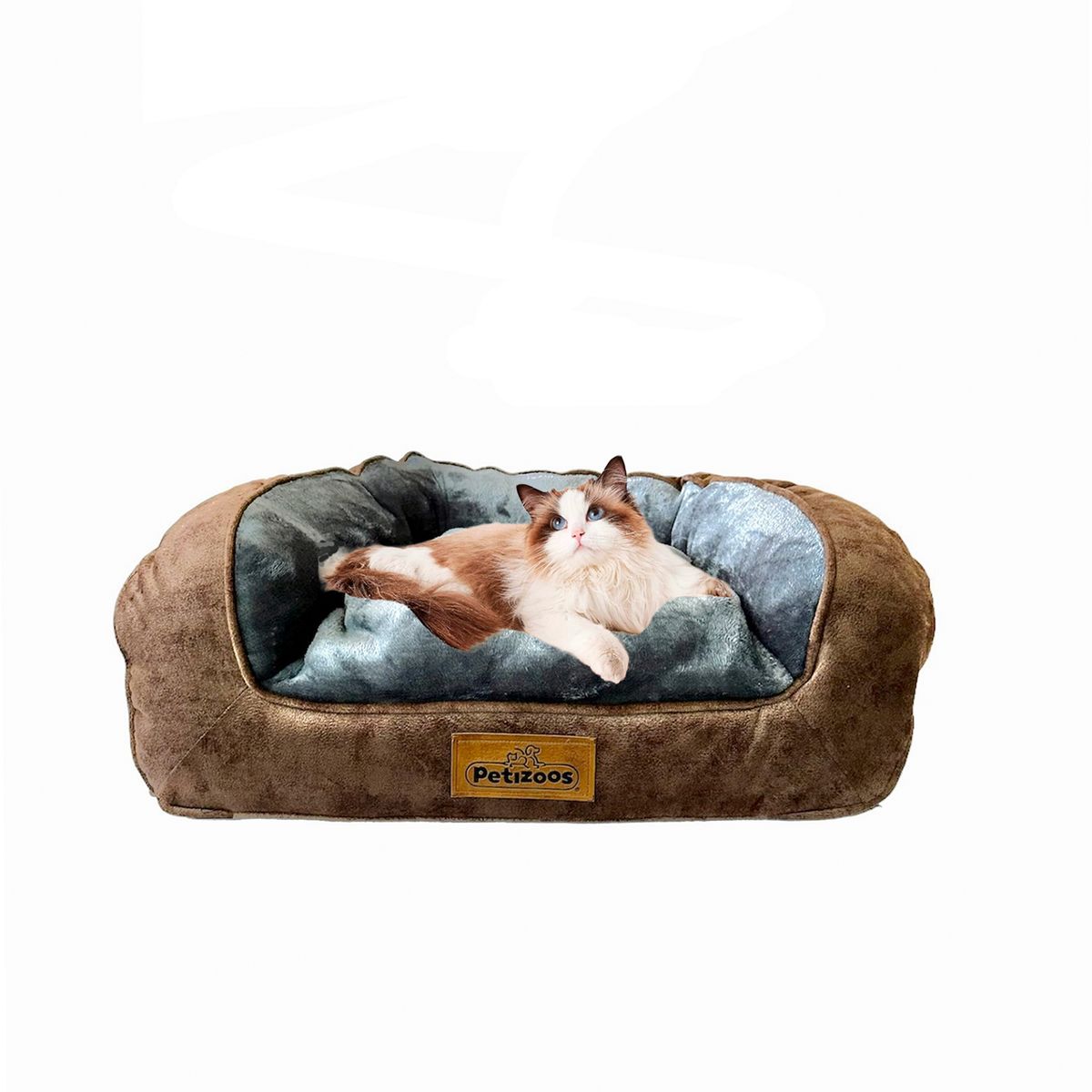 PETIZOOS - Sofá/Cama para Mascotas Marrón 18x55x44cm