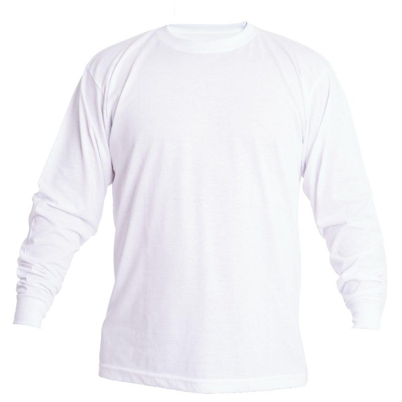 S/M - Polo de Hombre Manga Larga Blanco M