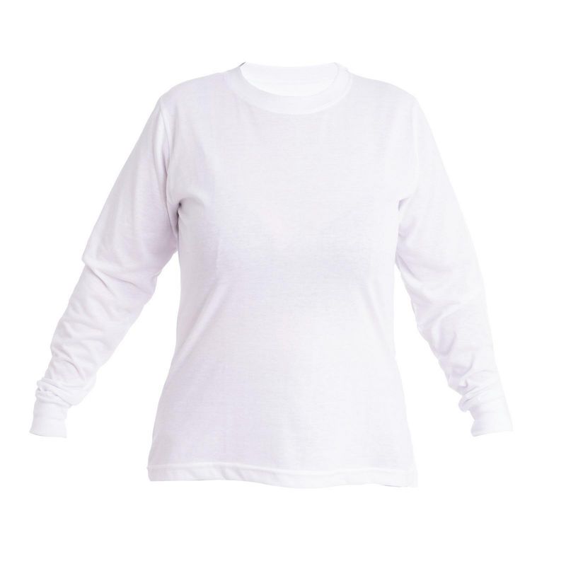 S/M - Polo de Dama Manga Larga Blanco S