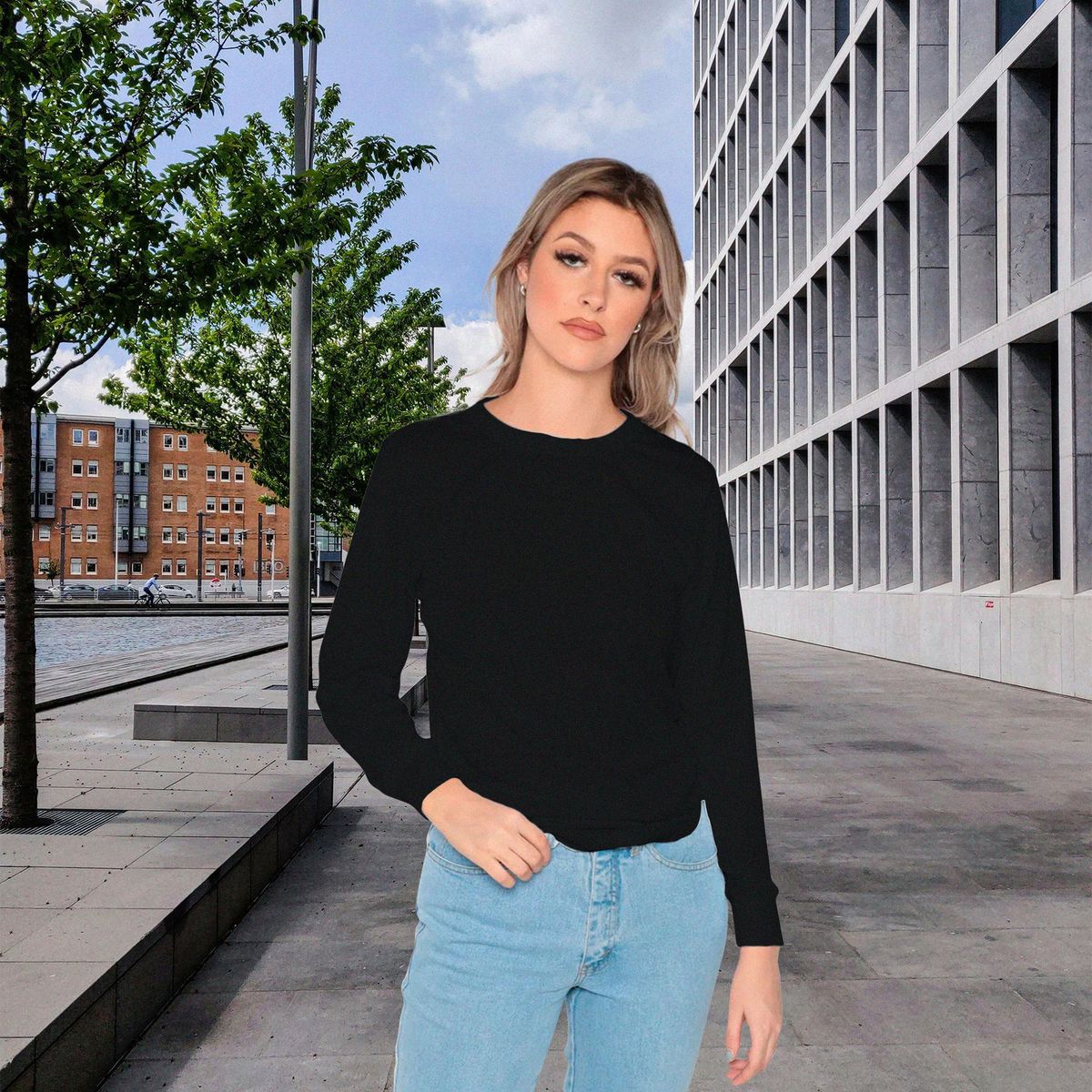  - Polo de Dama Manga Larga Negro