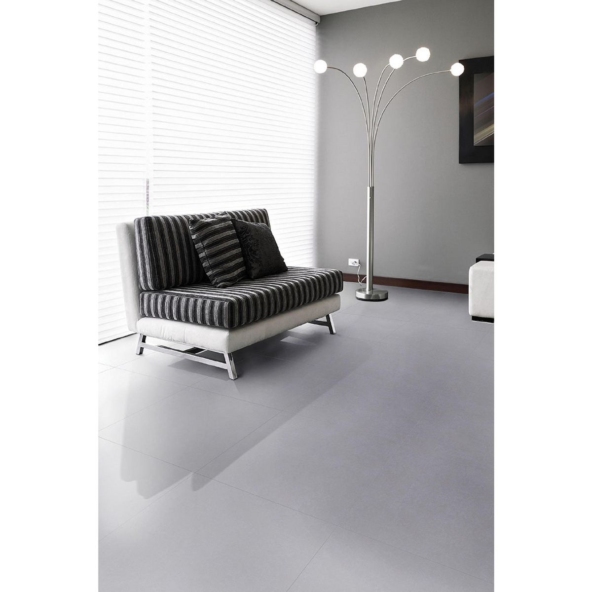 SAN LORENZO - Cerámica Gris Cementicio 60X60cm 1.48m2 Oxford Plata