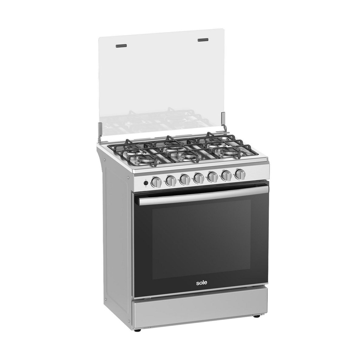 SOLE - Cocina Sole a Gas Sole 6 Hornillas Aruba Glp 76 Cm
