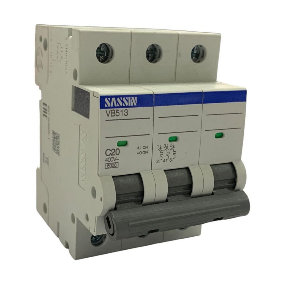 SASSIN - Interruptor Termomagnético 3x20 A SASSIN