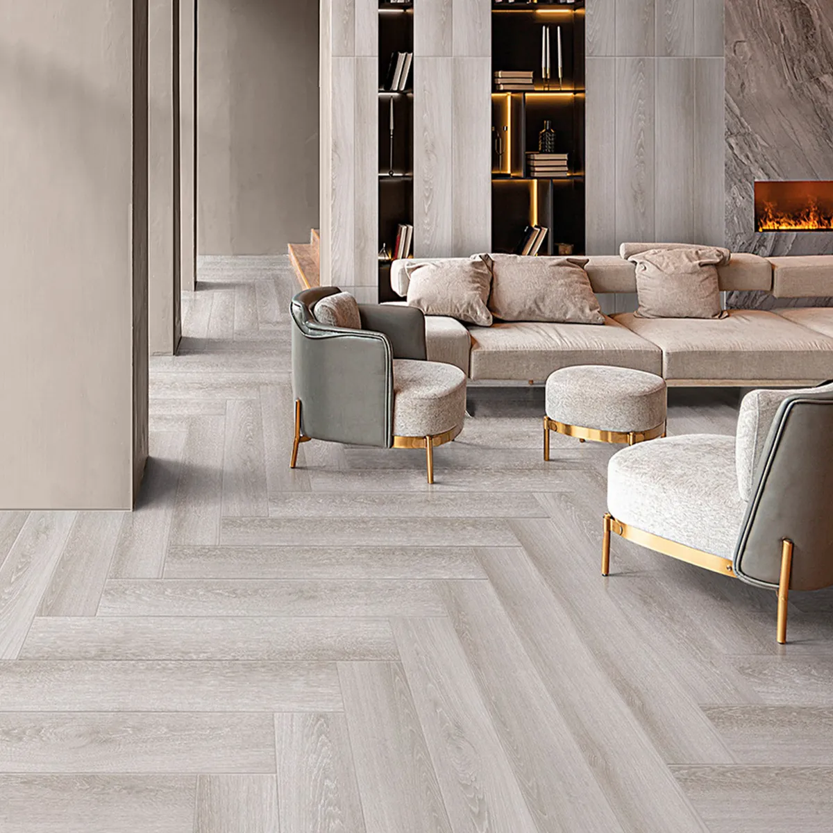 CELIMA - Gres porcelánico Encino 20x120cm 1.34m2 Maderado Mate Encino