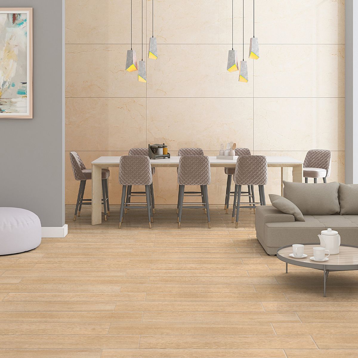 CELIMA - Gres Porcelanico Fresno Maderado 19x118cm 1.34m2