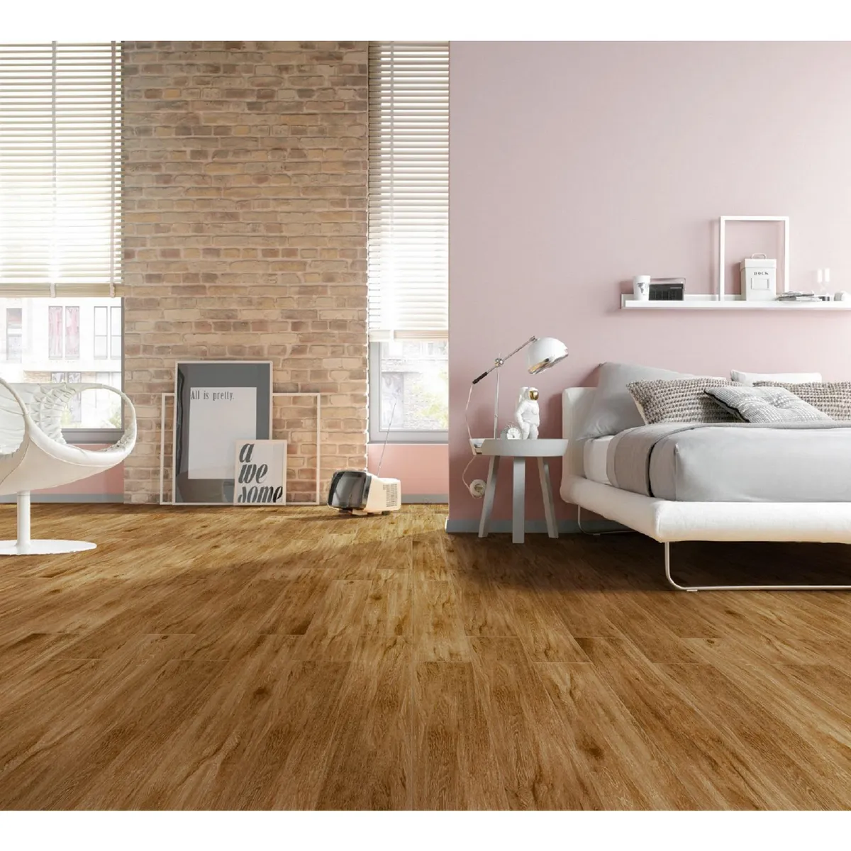 CELIMA - Gres porcelánico rectificado Castaño 20x120 Maderadas Mate 1.34 m2