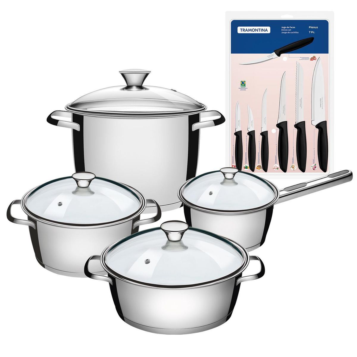 TRAMONTINA - Juegos de Ollas Tramontina de Acero Allegra
