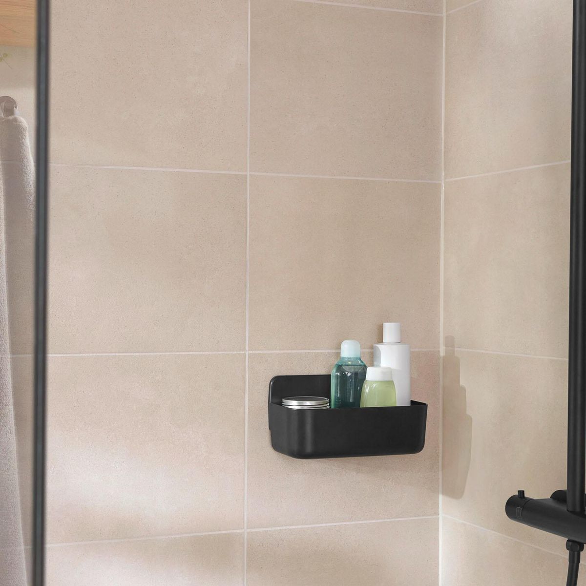 Cesta Adhesiva para ducha M 26x13cm, marca TESA - Foto Principal