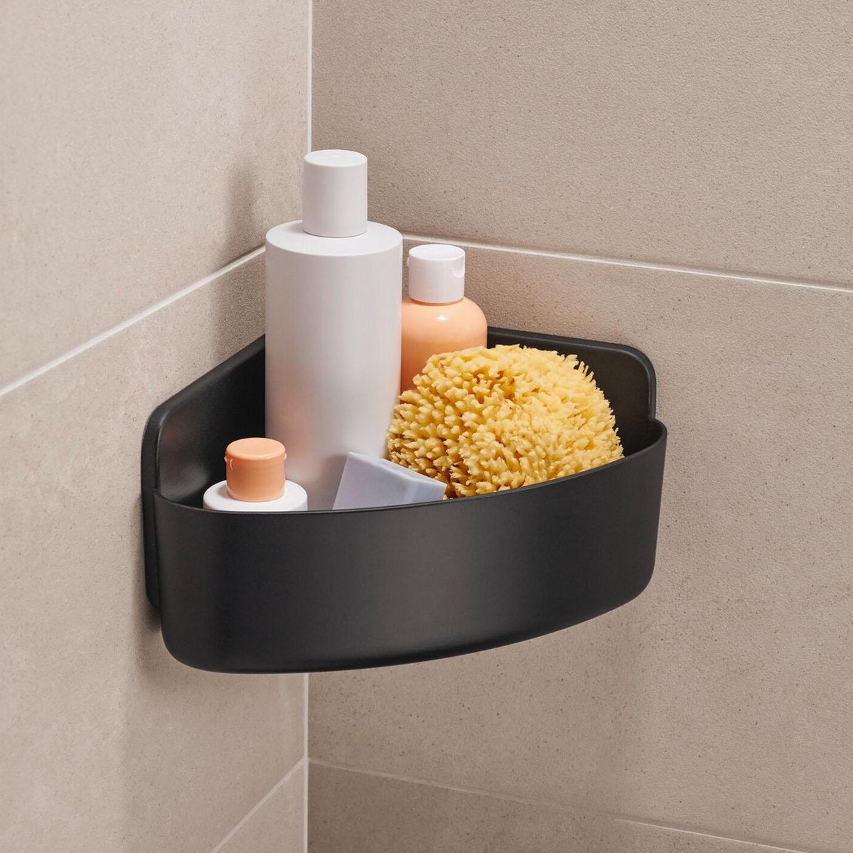 TESA - Cesta Adhesiva para ducha Rincón S 17.5x12cm