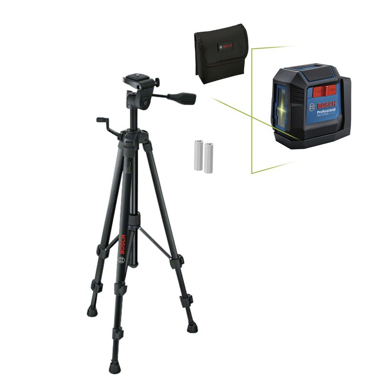 BOSCH - Nivel laser Bosch GLL 12 22 G + Trípode Para Nivel 1.5m BT 150 Bosch