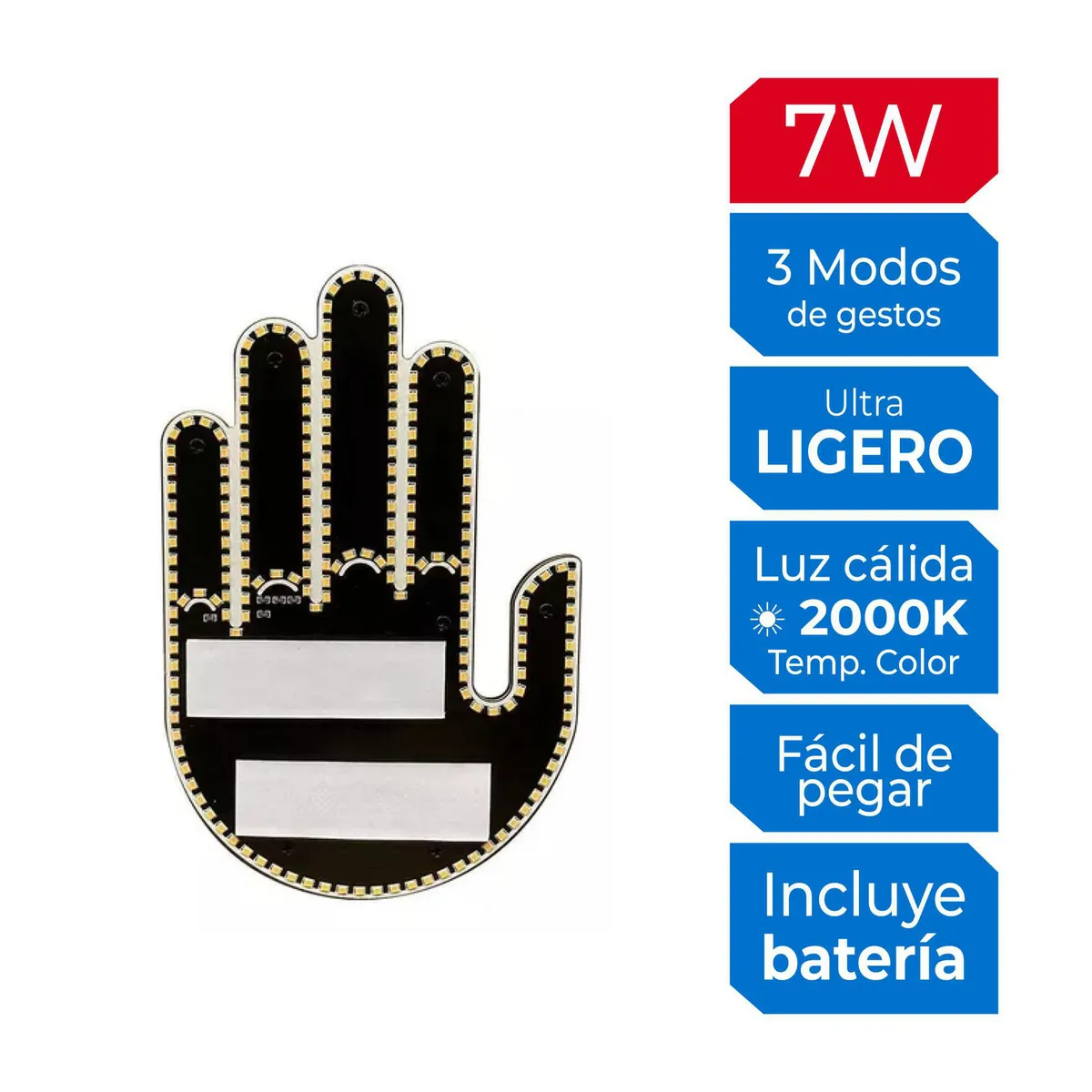  - Panel Mano LED de Gestos 7W