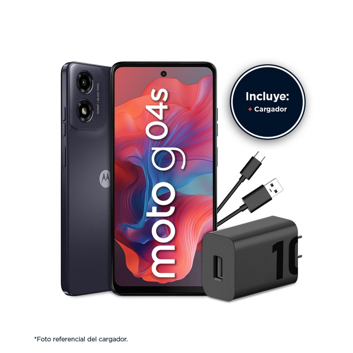 MOTOROLA - Celular Moto G04s 4GB 128GB Negro Cosmico Liberado