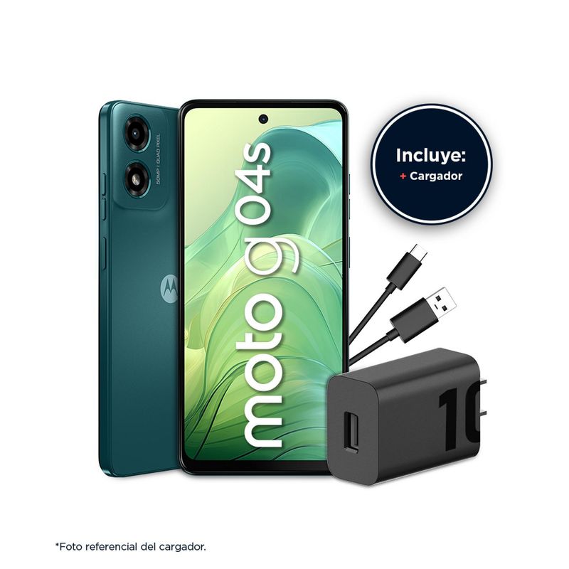 MOTOROLA - Celular  Moto G04s 4GB 128GB Verde Aurora Liberado