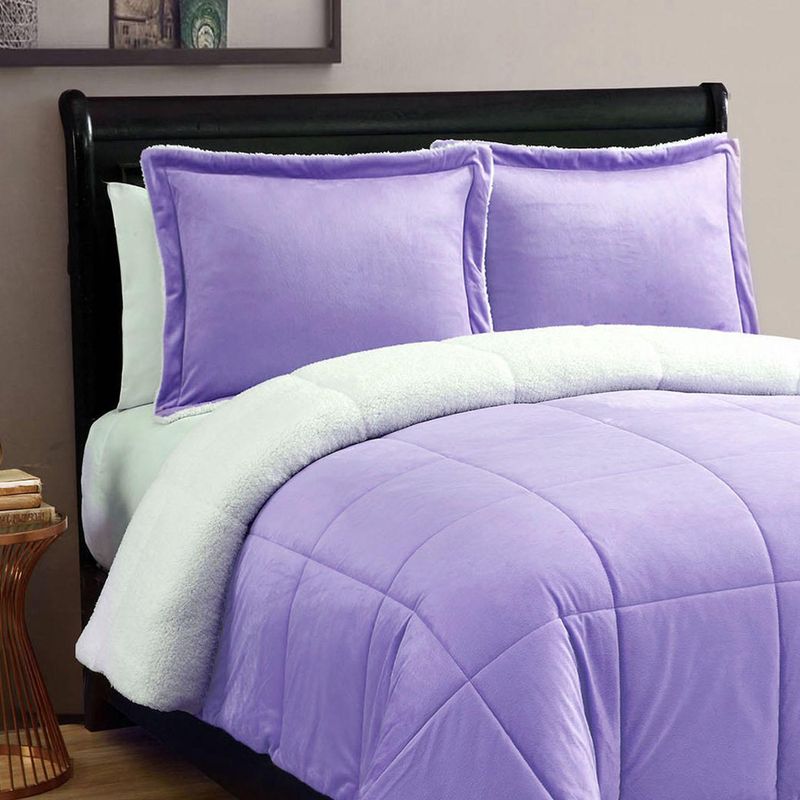  - Edredón Sherpa 1.5 Plazas Lavanda