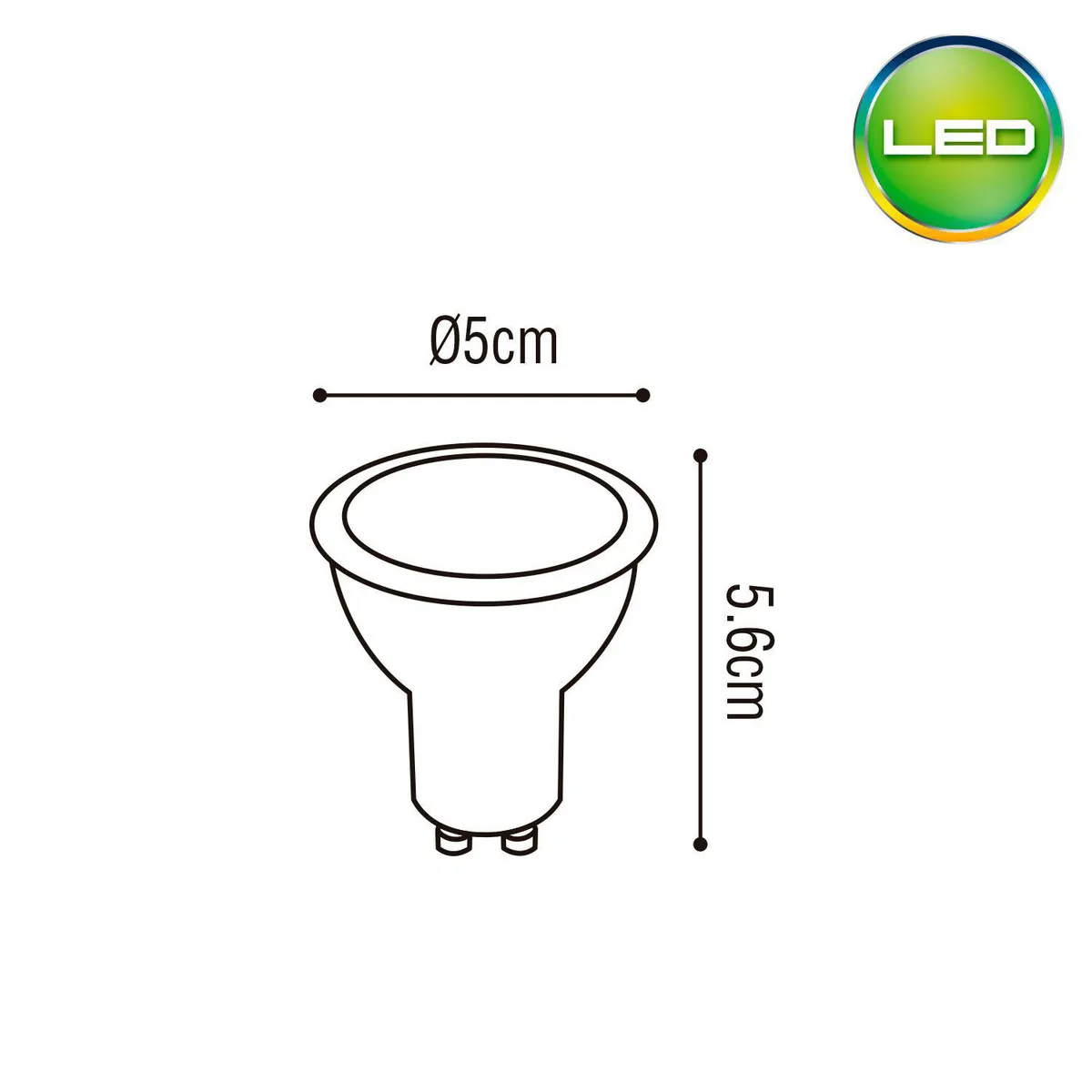 LIGHTECH - Dicroico LED con Switch GU10 6W 3 Tonos