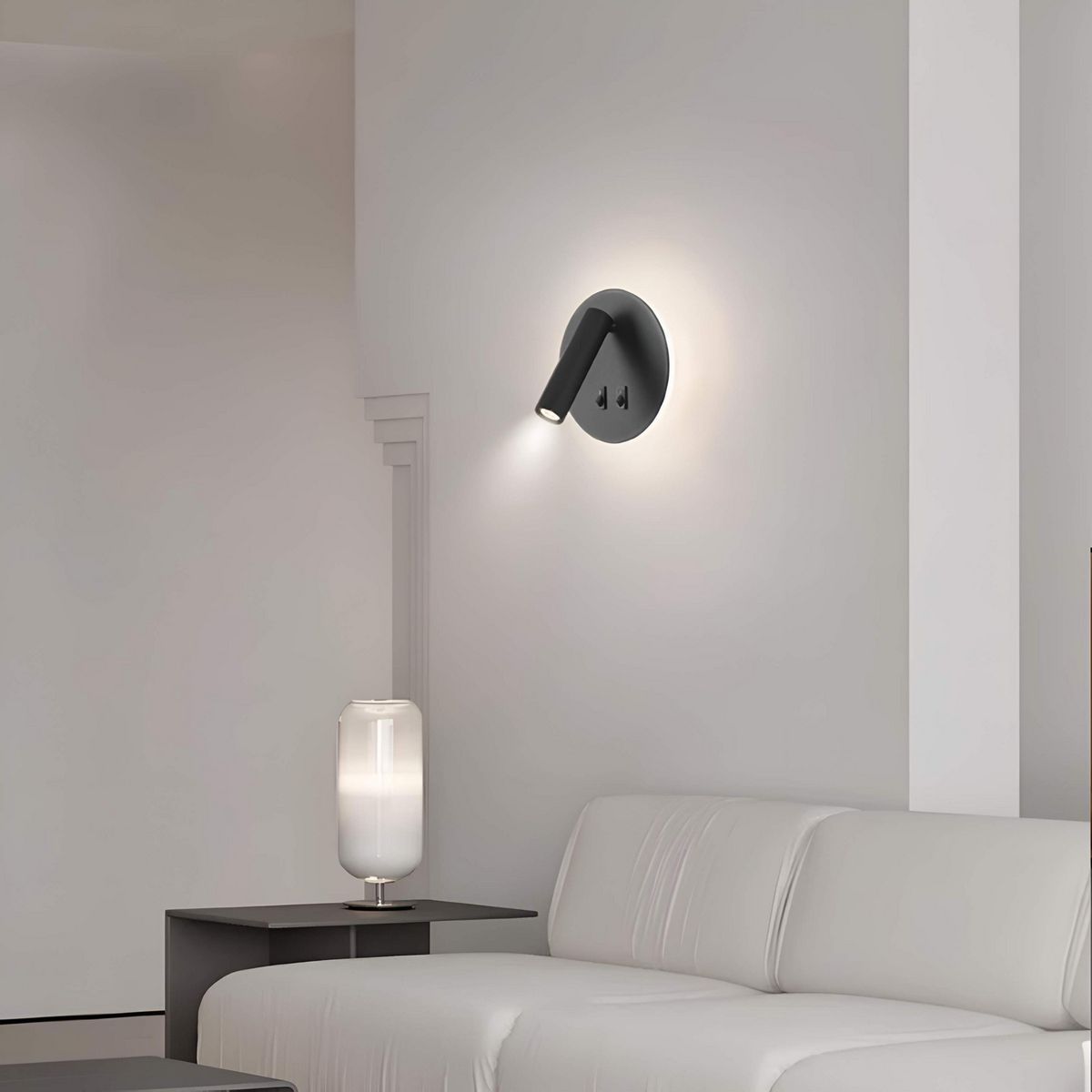ILUMA - Aplique de Pared Dual Light Luz Cálida 3500K Negro