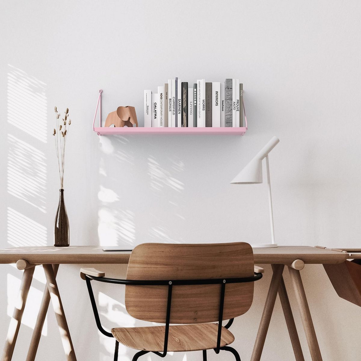 DUCASSE - Repisa de Acero Angolo Simple Rosa