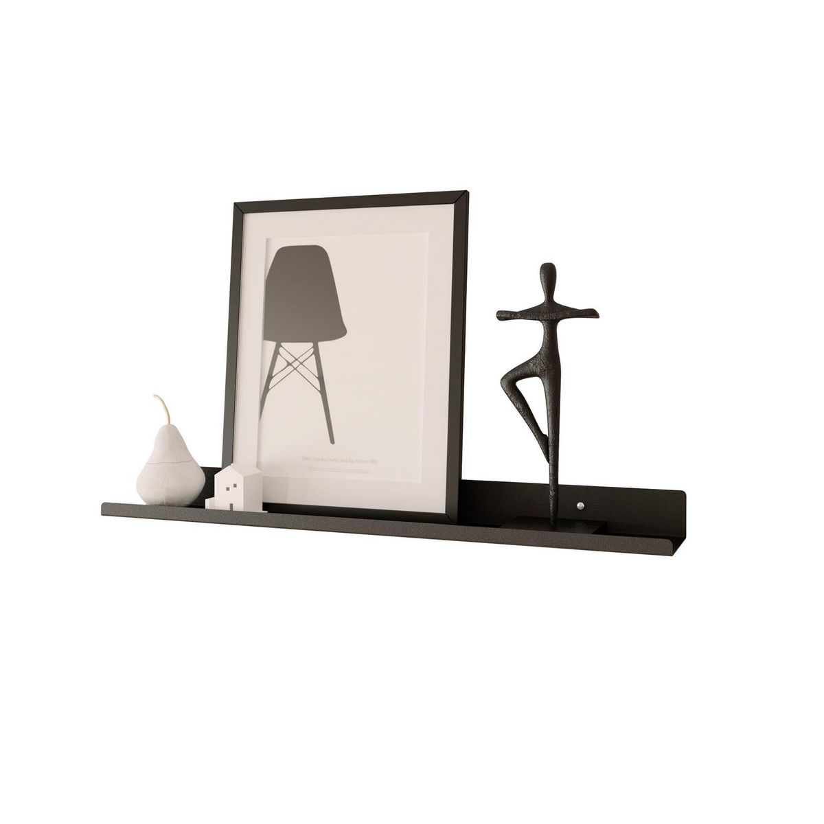 DUCASSE - Repisa de Acero Spezia Negro 60cm