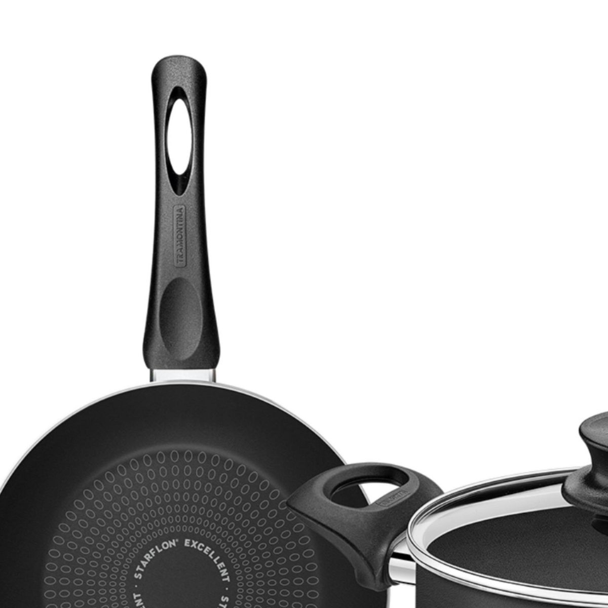 TRAMONTINA - Juego de Ollas Tramontina 6 Piezas Paris Negro