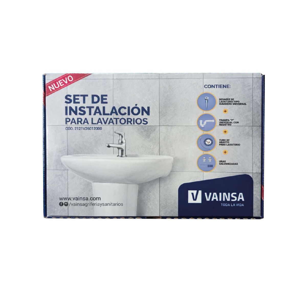 VAINSA - Set de instalacion para lavatorios Vainsa