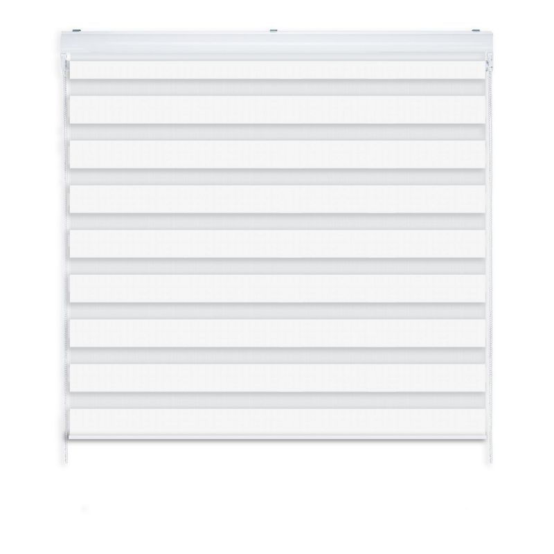 JUST HOME COLLECTION - Cortina Enrollable 2 en 1 Blanco 140x165cm