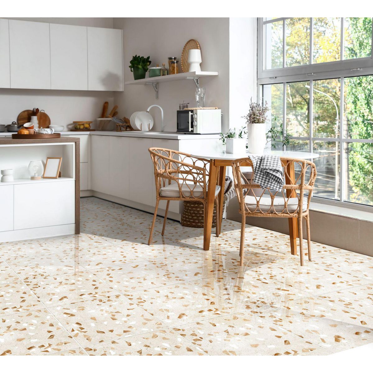 SCOP - Cerámica Beige 45x45 Marmoladas Brillante 2.29 m2