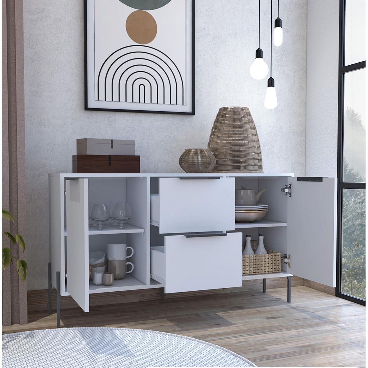 TUHOME - Recibidor Aparador White Collection Blanco