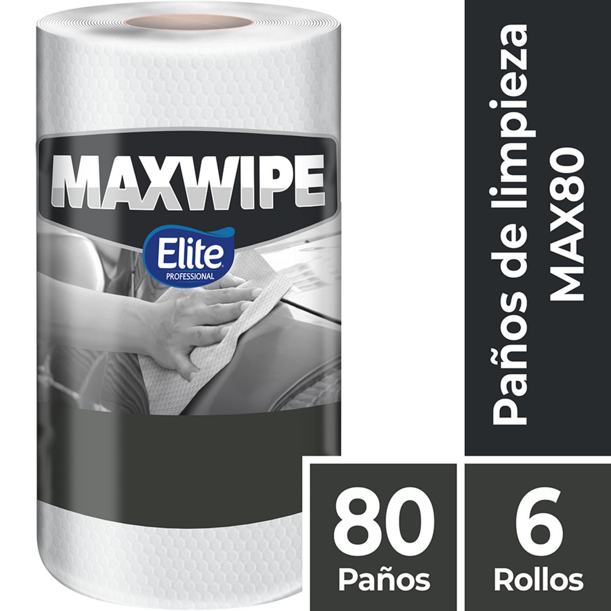ELITE PROFESSIONAL - Papel Toalla Reutilizable Max Wipe Max80 Elite