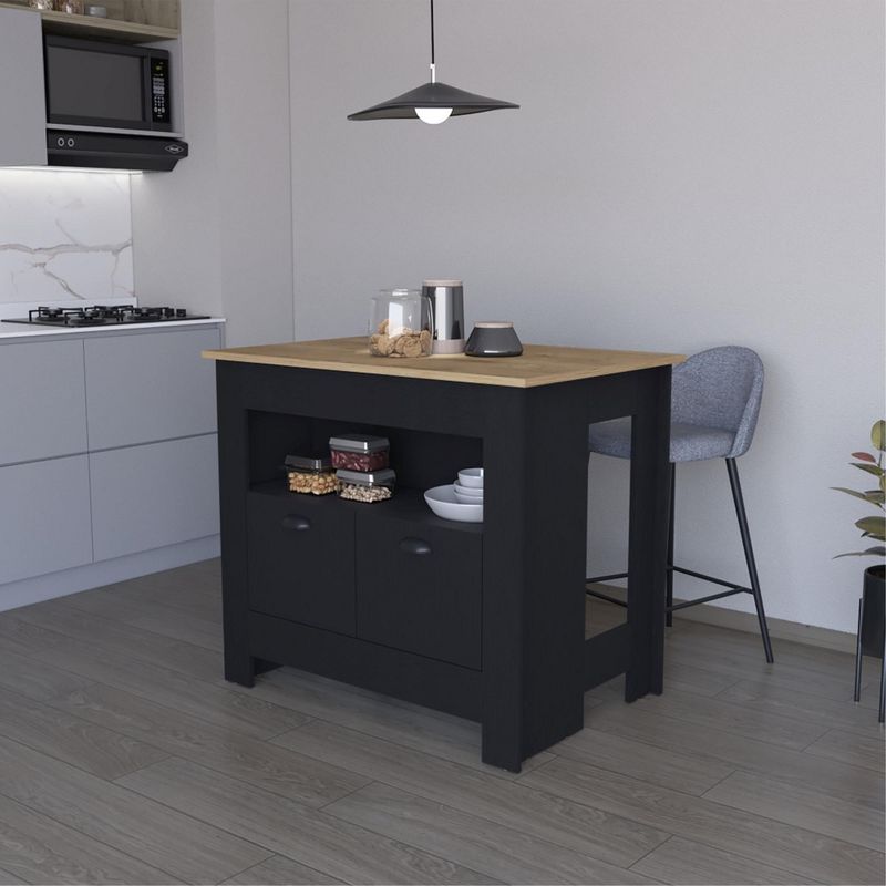 TUHOME - Mueble de Cocina Isla Arlet Wengue