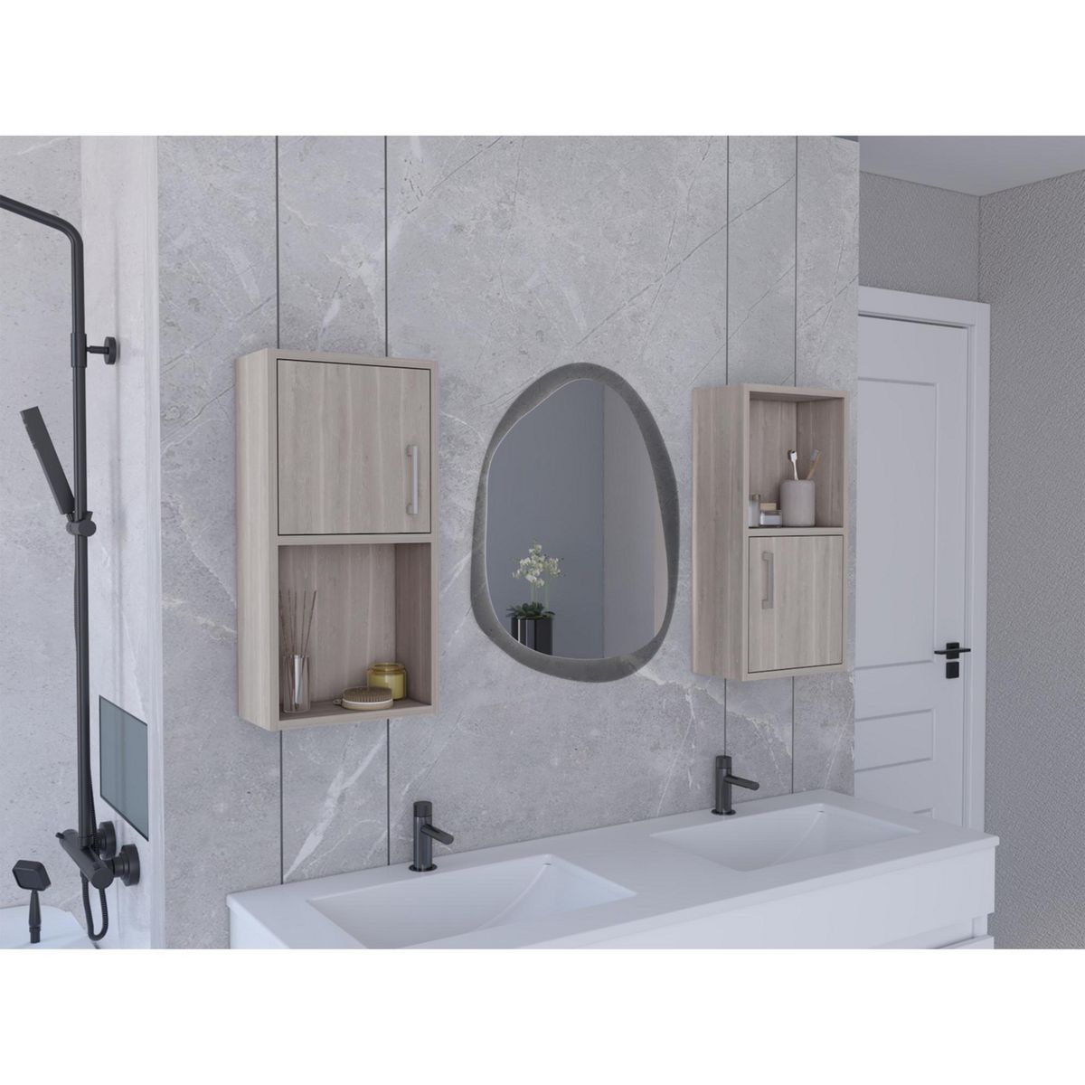 TUHOME - Mueble de Baño Auxiliar Bath x2 Bardolino