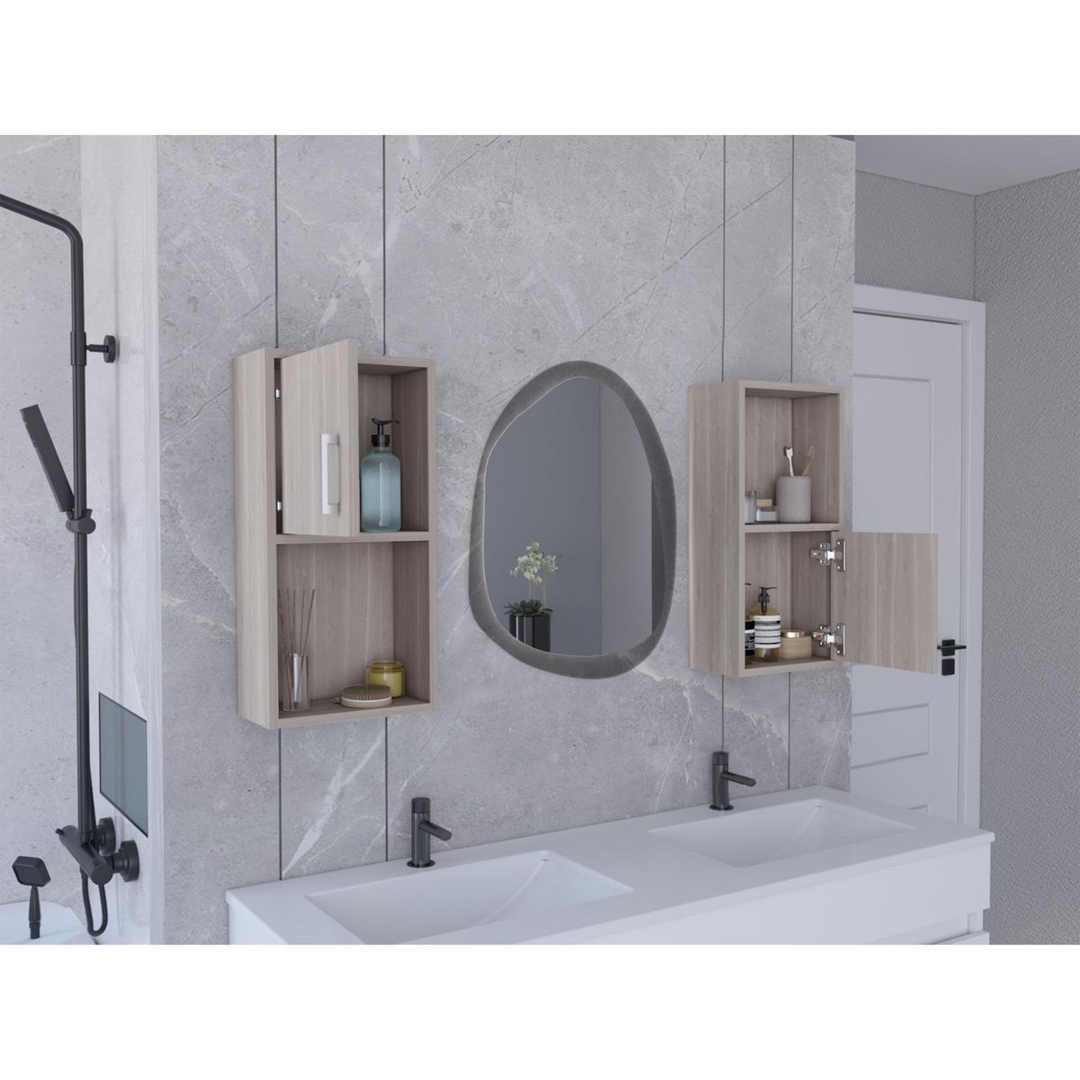 TUHOME - Mueble de Baño Auxiliar Bath x2 Bardolino