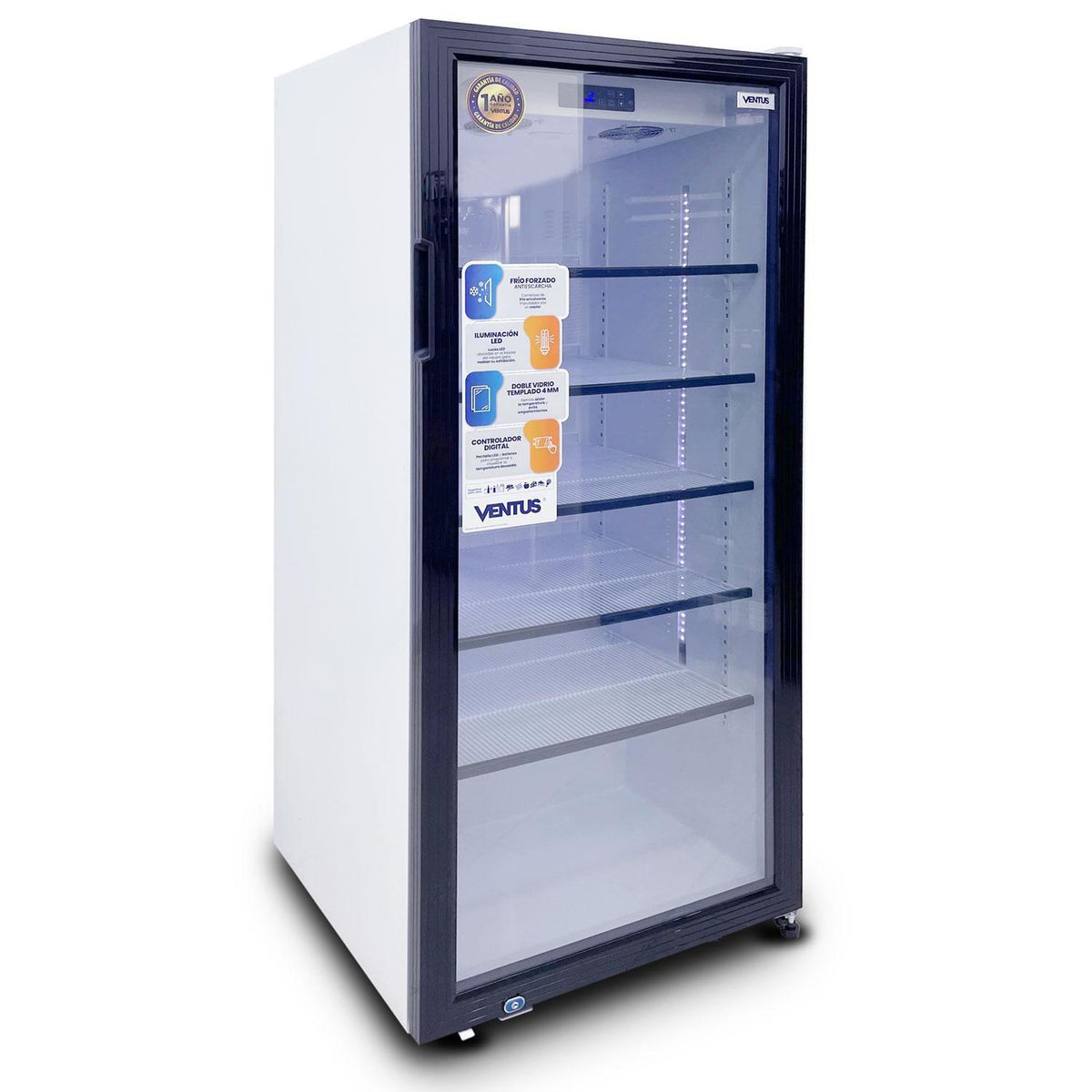 VENTUS - Visicooler Ventus 1 Puerta Vidrio 510L