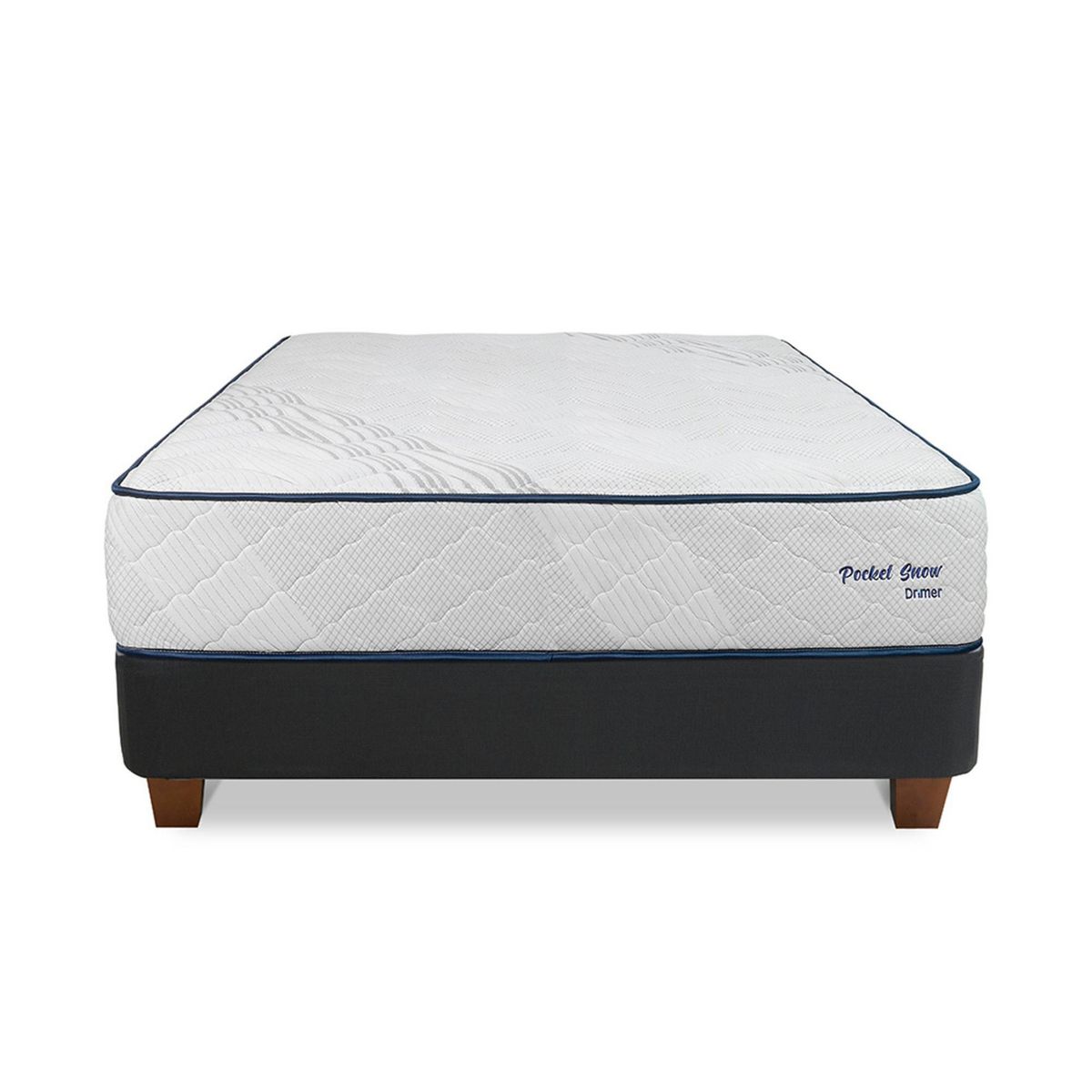 DRIMER - Cama Americana Pocket Snow 1.5 Plazas