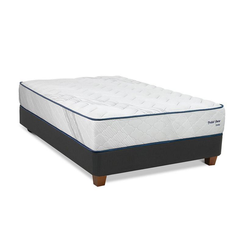 DRIMER - Cama Americana Pocket Snow 2 Plazas