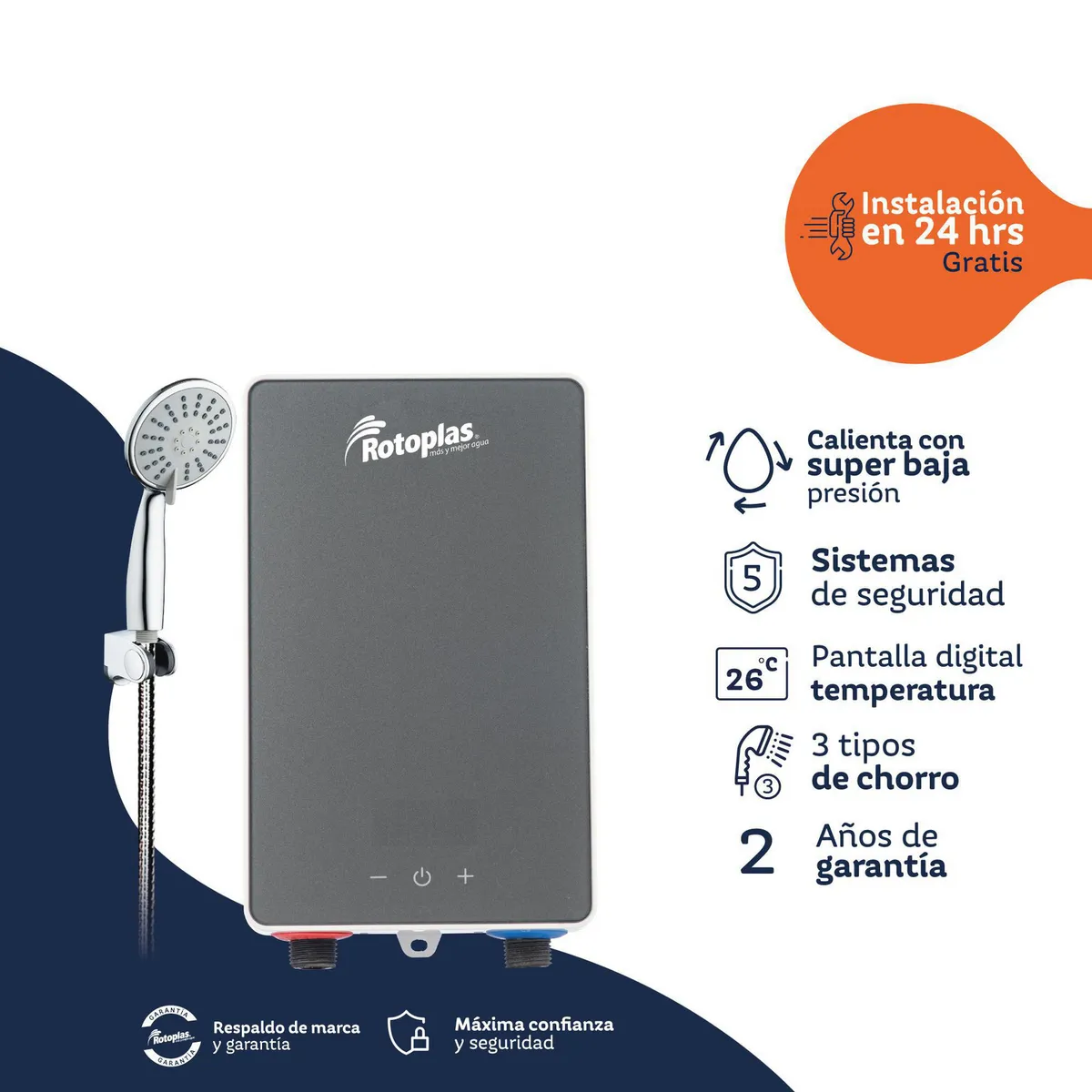 ROTOPLAS - Rapiducha Rotoplas New Compact Silver