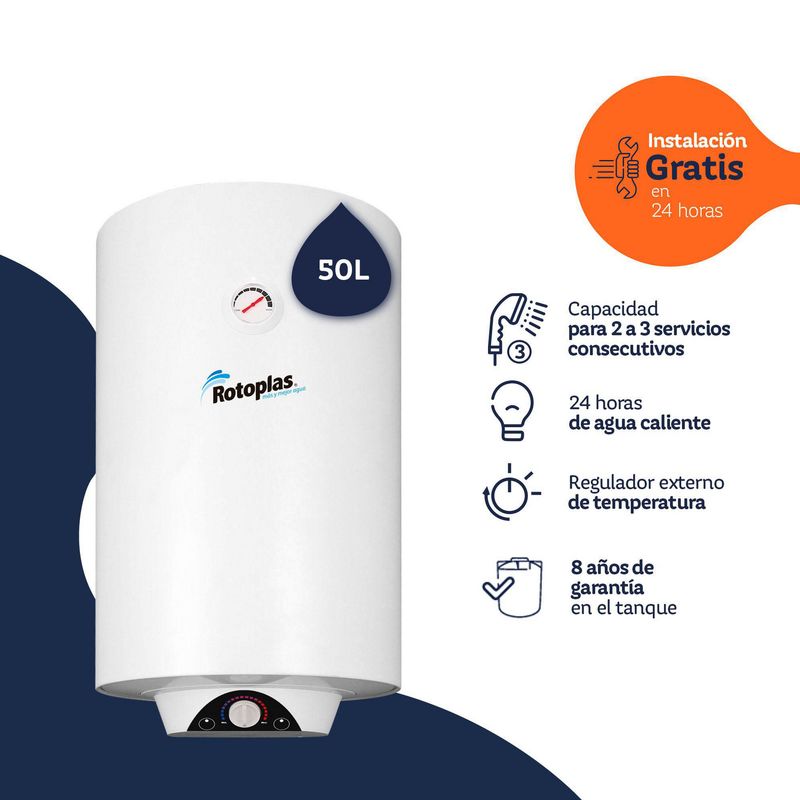 ROTOPLAS - Terma Eléctrica Rotoplas Ecoterma 50L