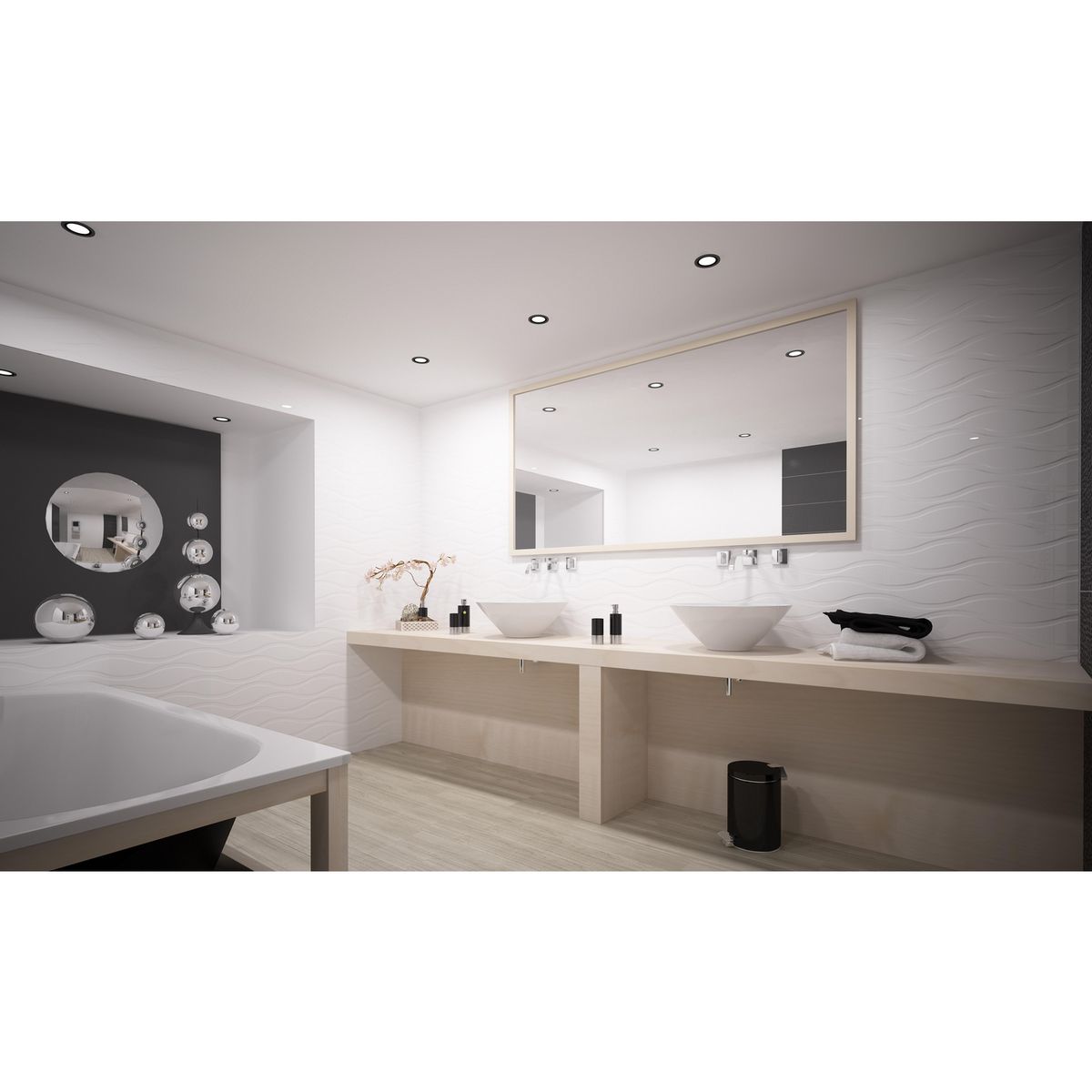 KLIPEN - Cerámica Blanco Decorado 30x60cm 1.62 m2 Waves