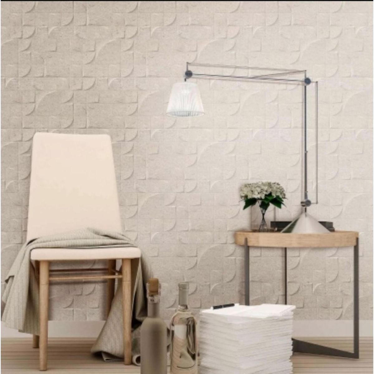 KLIPEN - Cerámica Beige Decorado 30x60cm 0.9 m2 Beton Ivory Mate