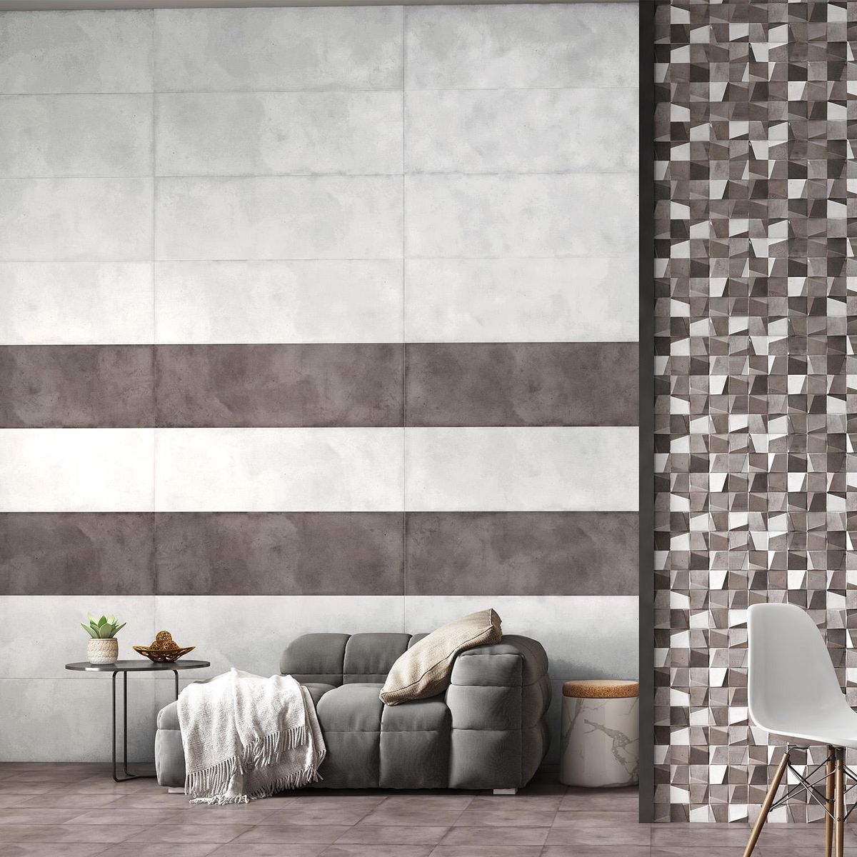 KLIPEN - Cerámica Blanco Decorado 30x90cm 1.08 m2 Flicker Bianco