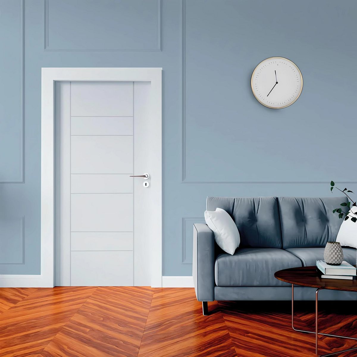 PAMA - Puerta de Interior Contraplacada HDF Decor Blanco Ec3Bas