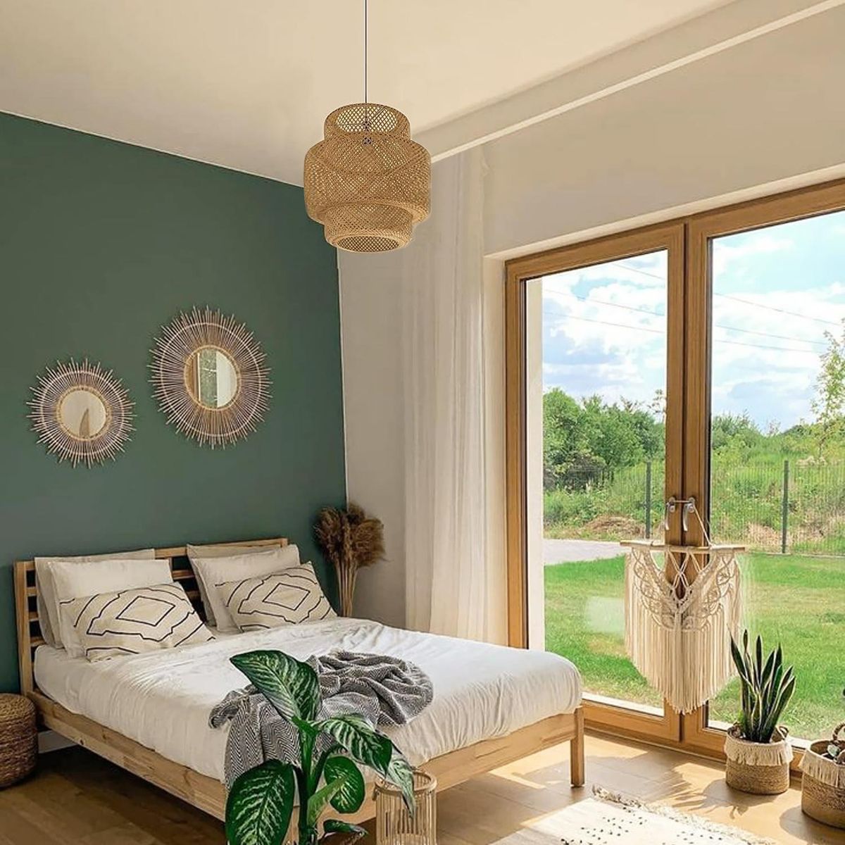 LIGHTECH - Lámpara Colgante Maui E27 Bamboo