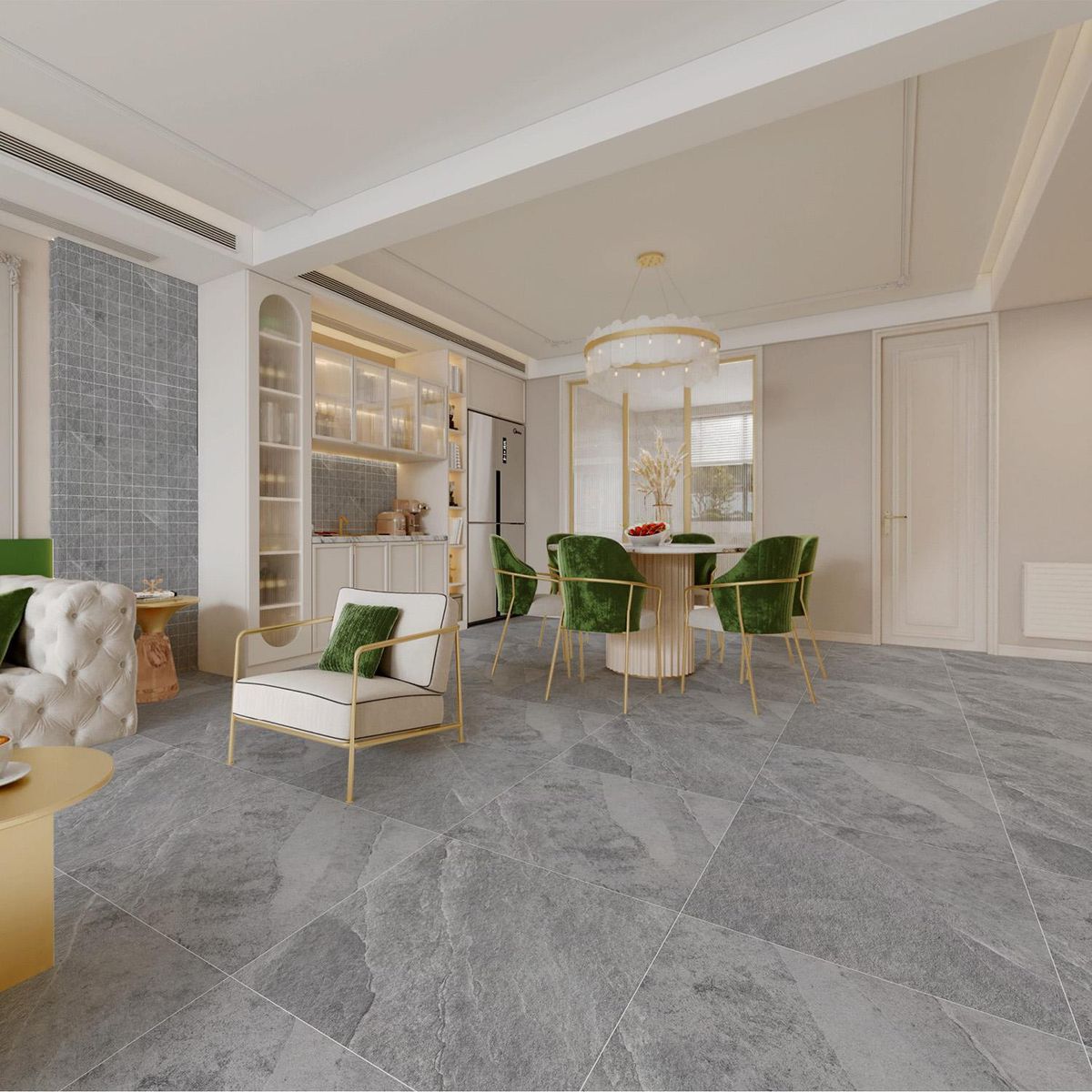 KLIPEN - Porcelanato Gris Cementicio 60x60cm 1.44m2 Saturn