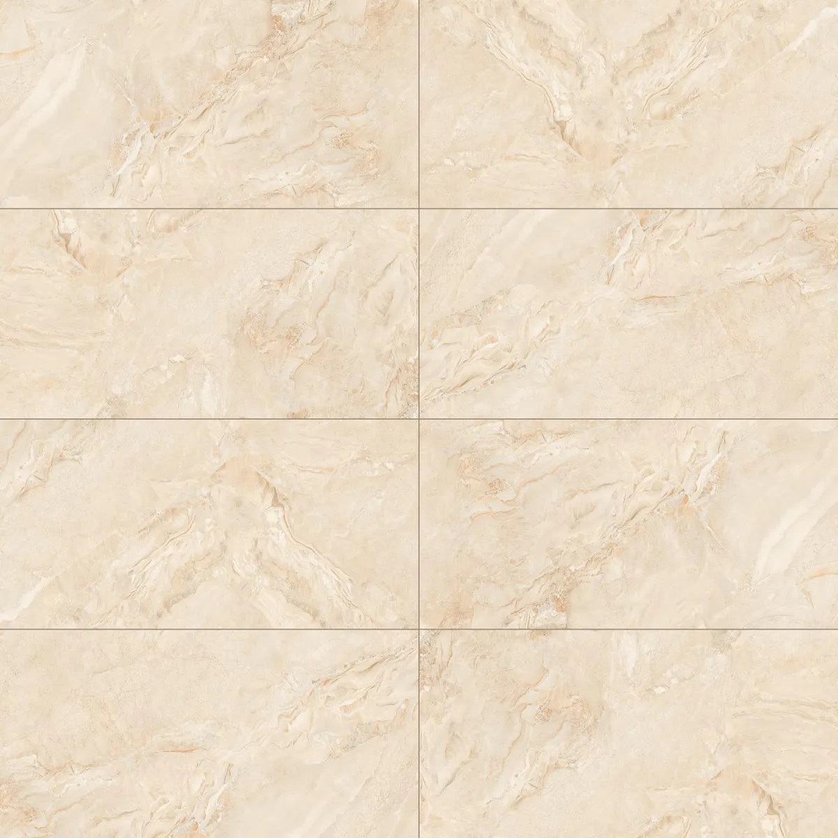 KLIPEN - Porcelanato Beige 60x60cm 1.44m2 Marmolado Alto brillo Napole