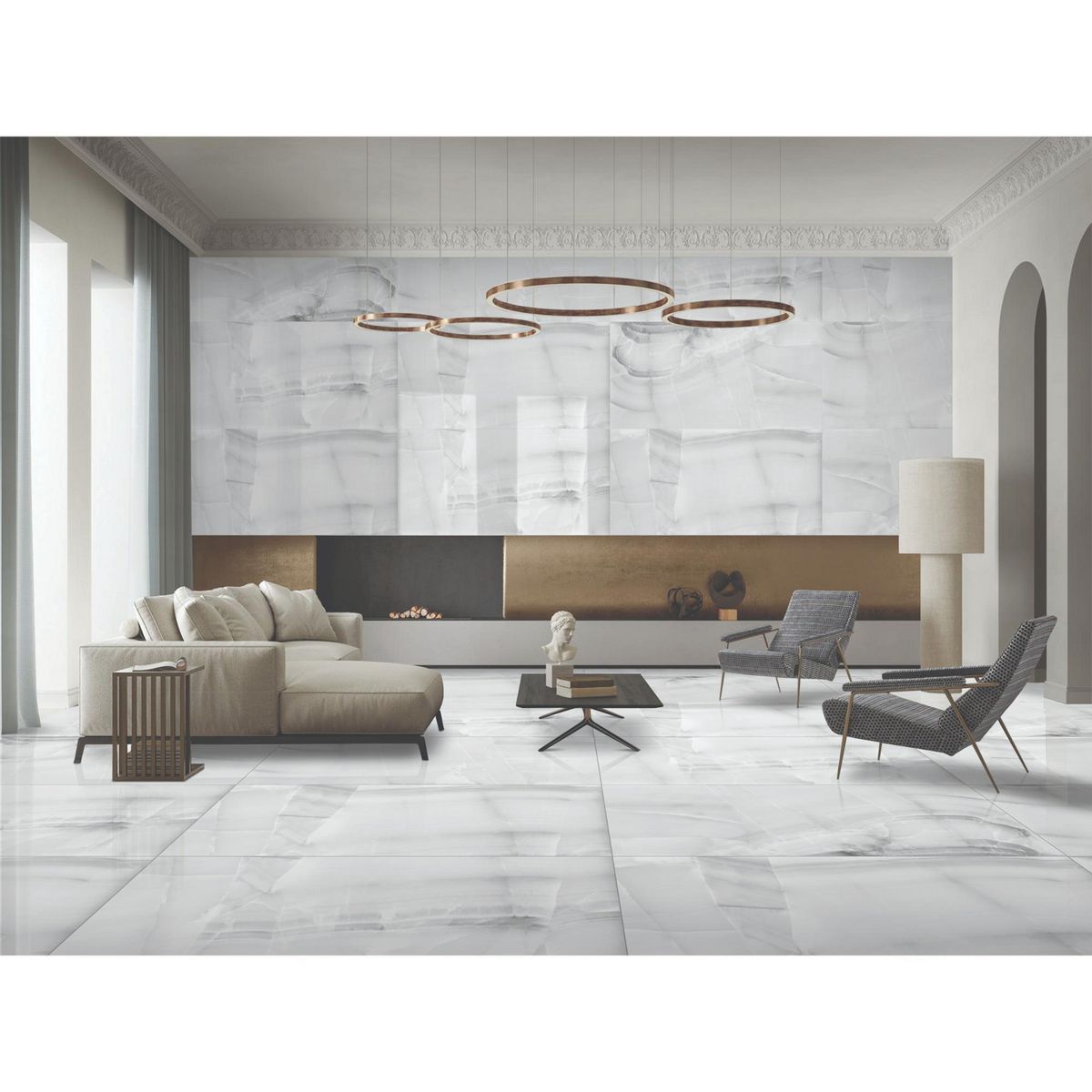 KLIPEN - Porcelanato Blanco Marmol 60x120cm 1.44m2 Cassano